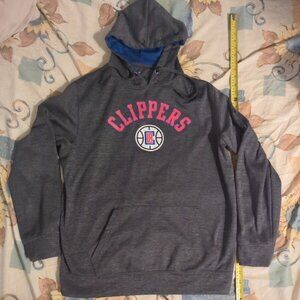 NBA Clippers Hoodie Fanatics, Grey Classic Logo, Men Size L. Fanatics.